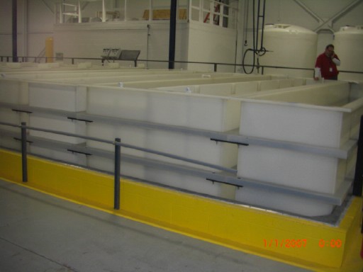 Long tank electroplating line installed before plating