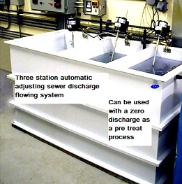 Automatic waste treatment system used for anodizing or black oxide or phosphate or Parkerizing